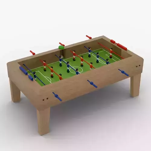 Stylized Foosball Game Ready UV Mapped Flat Color Characters Low-poly 3D model