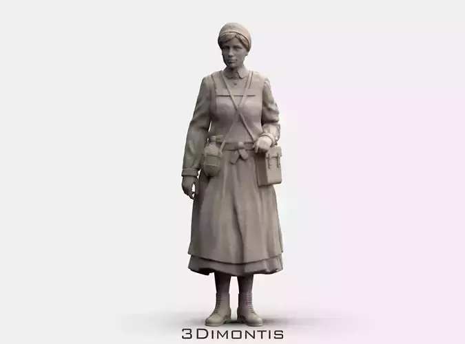 German Nurse ww2 3D print model