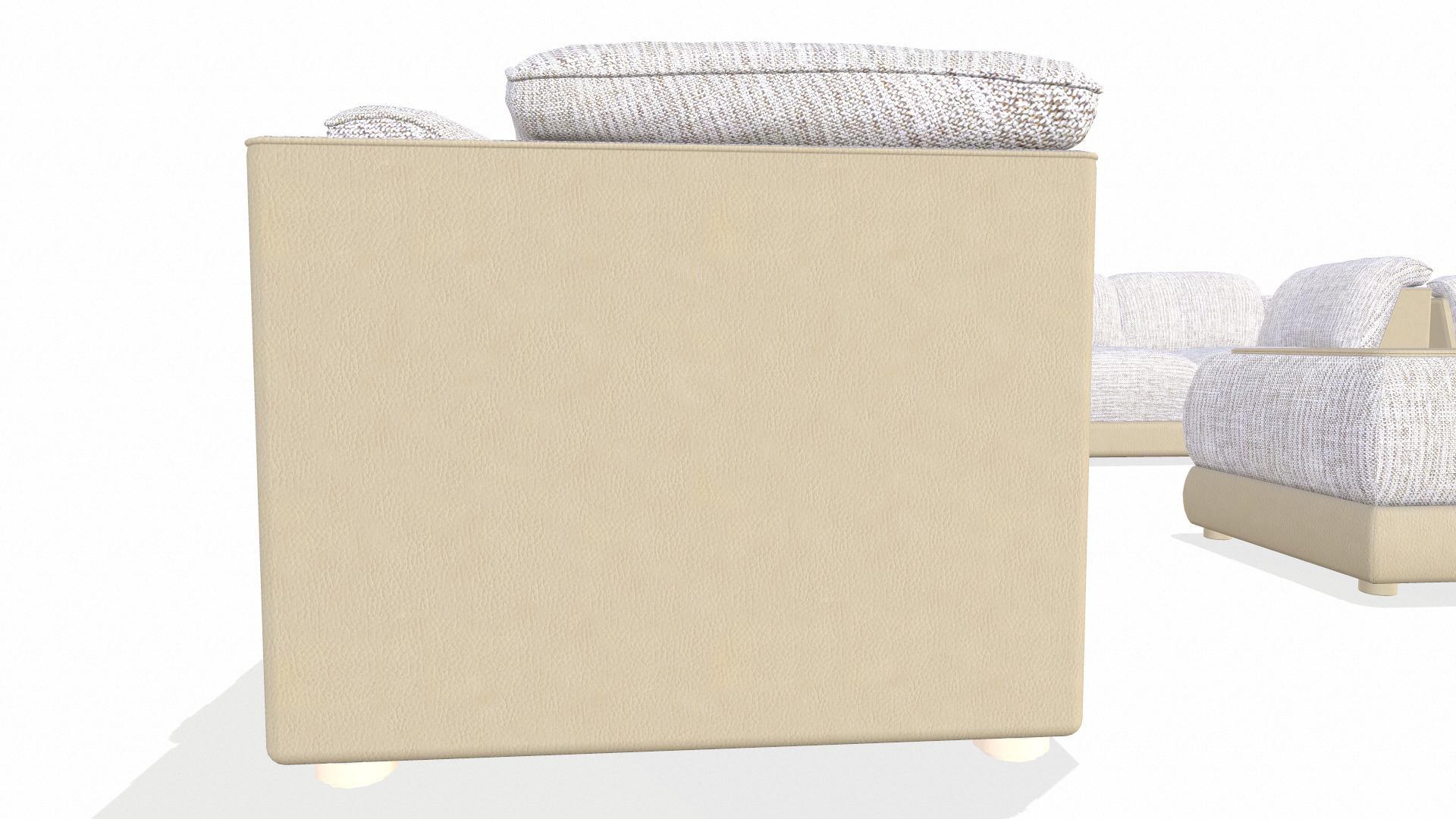 Sectional Sofa Set Low-poly 3D model_4