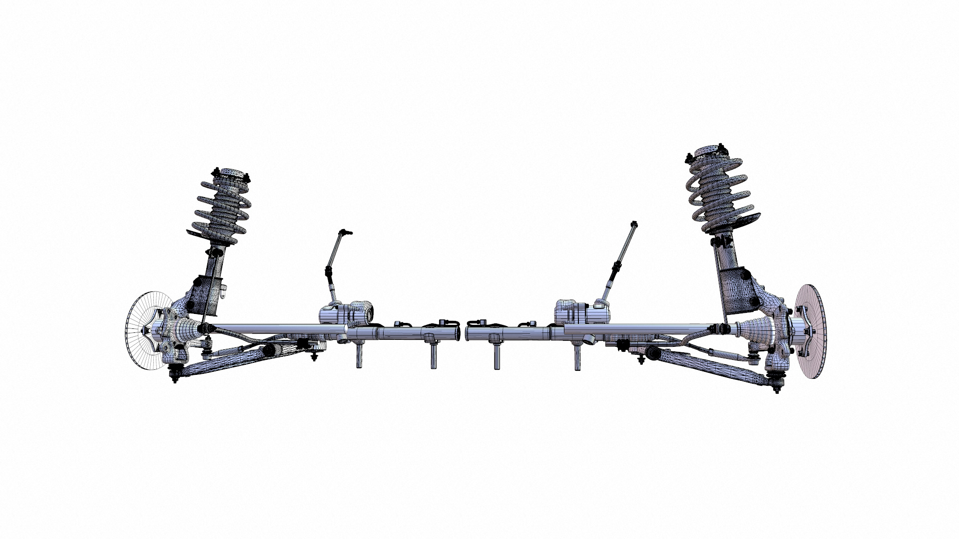 Steering and Suspension Low-poly 3D model_13