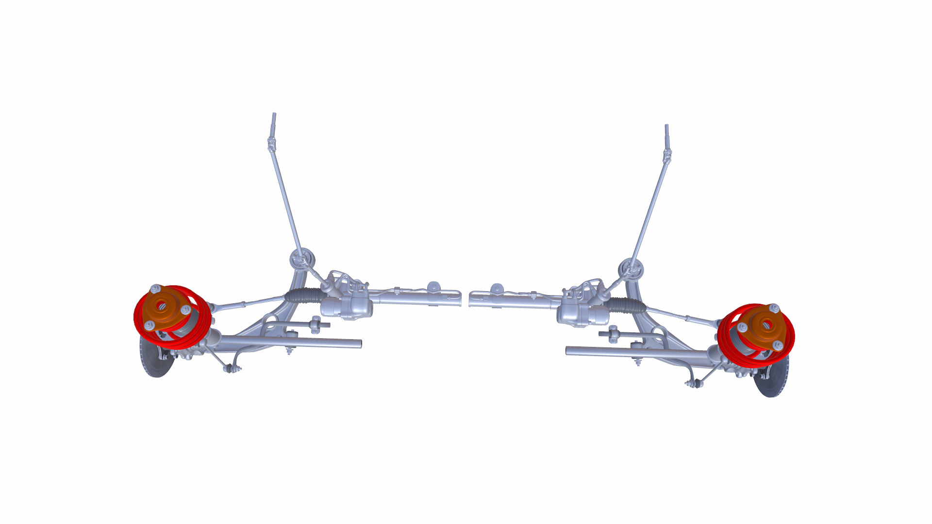 Steering and Suspension Low-poly 3D model_2