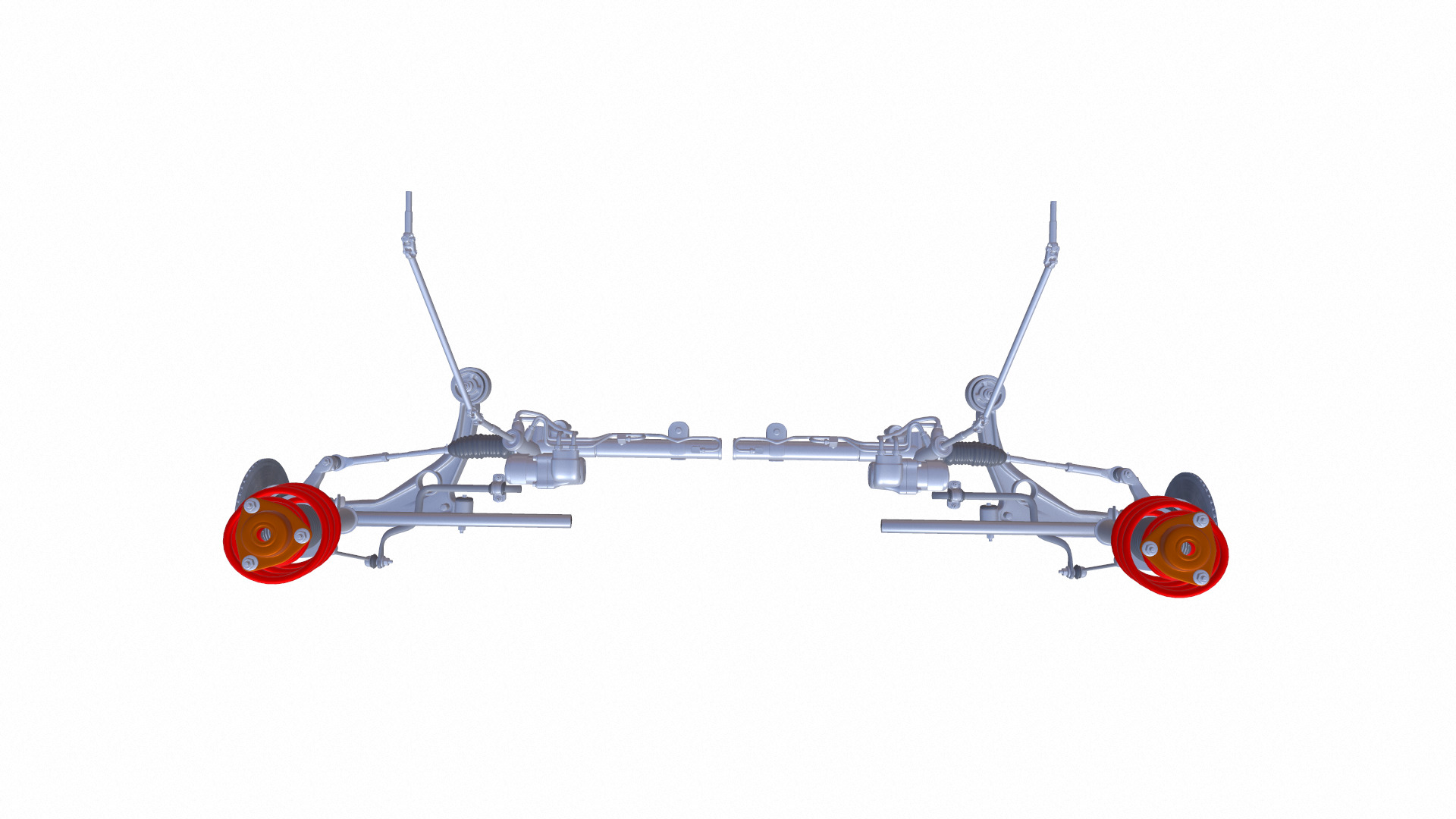 Steering and Suspension Low-poly 3D model_3
