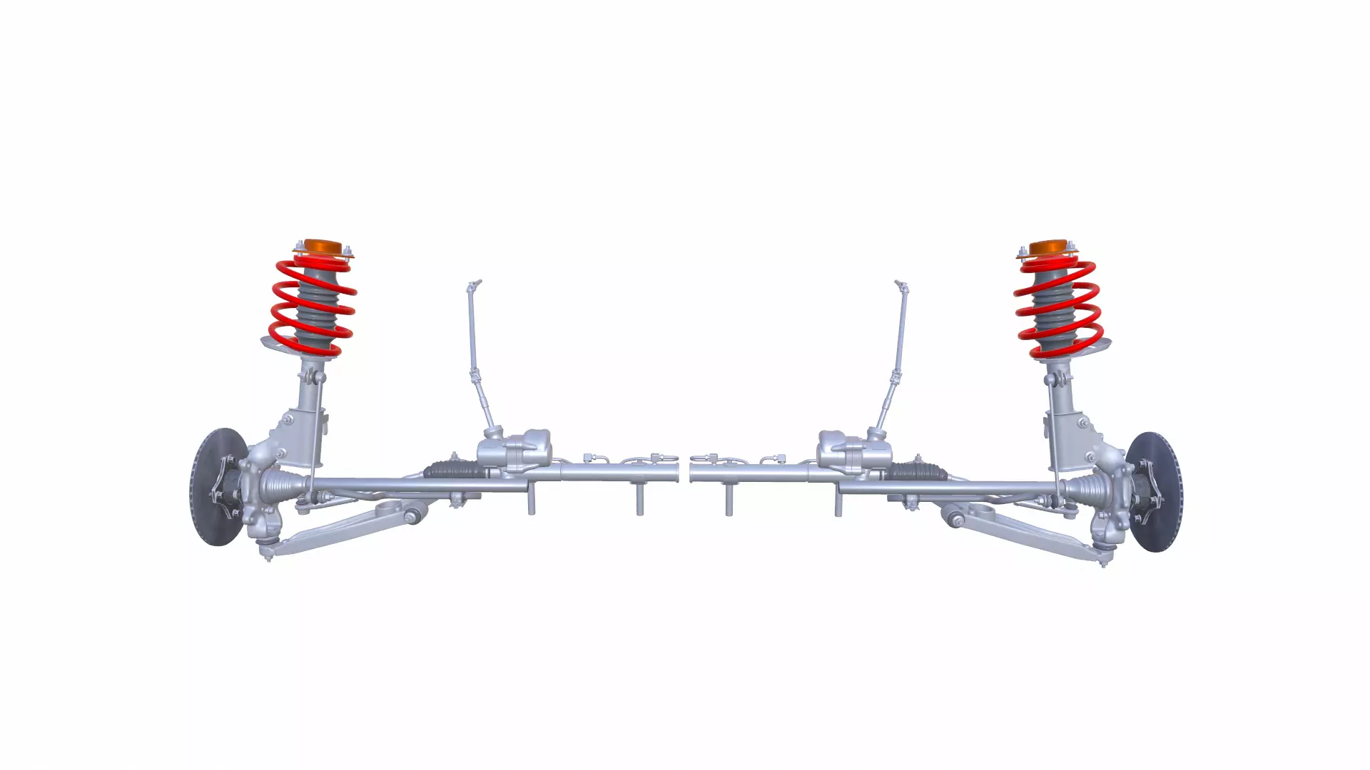 Steering and Suspension Low-poly 3D model_0