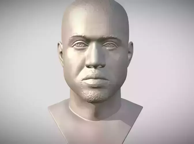 Kanye West bust 3D print model