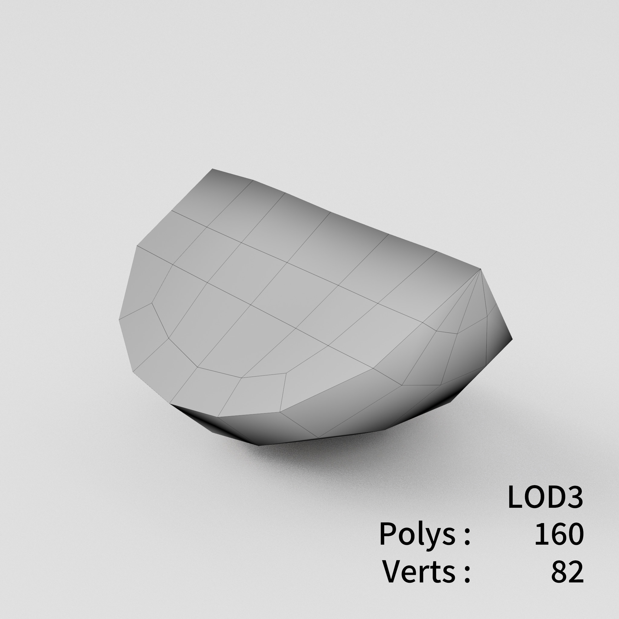 Cut Tomatoes 3D model quarters Low-poly 3D model_5