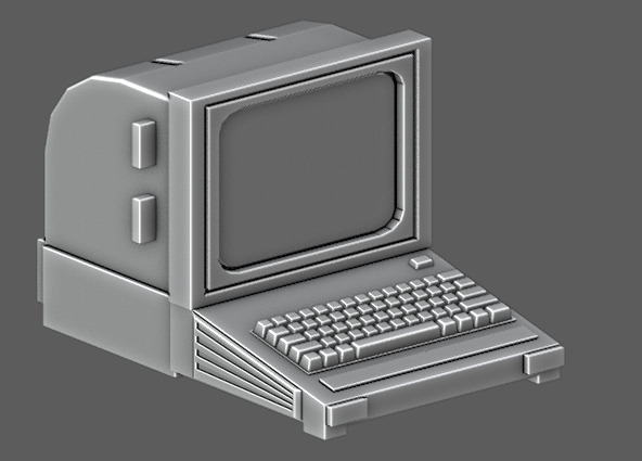 old computer 3d model 3D model_1