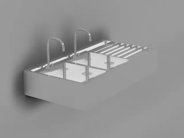 3d model of double sink made in 3ds Max Vrya rendered 3D model_0