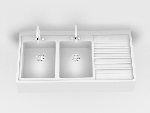 3d model of double sink made in 3ds Max Vrya rendered 3D model_3