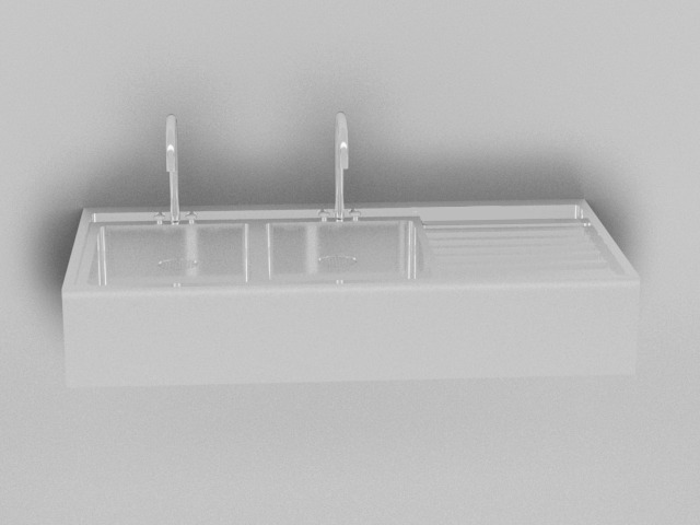 3d model of double sink made in 3ds Max Vrya rendered 3D model_2