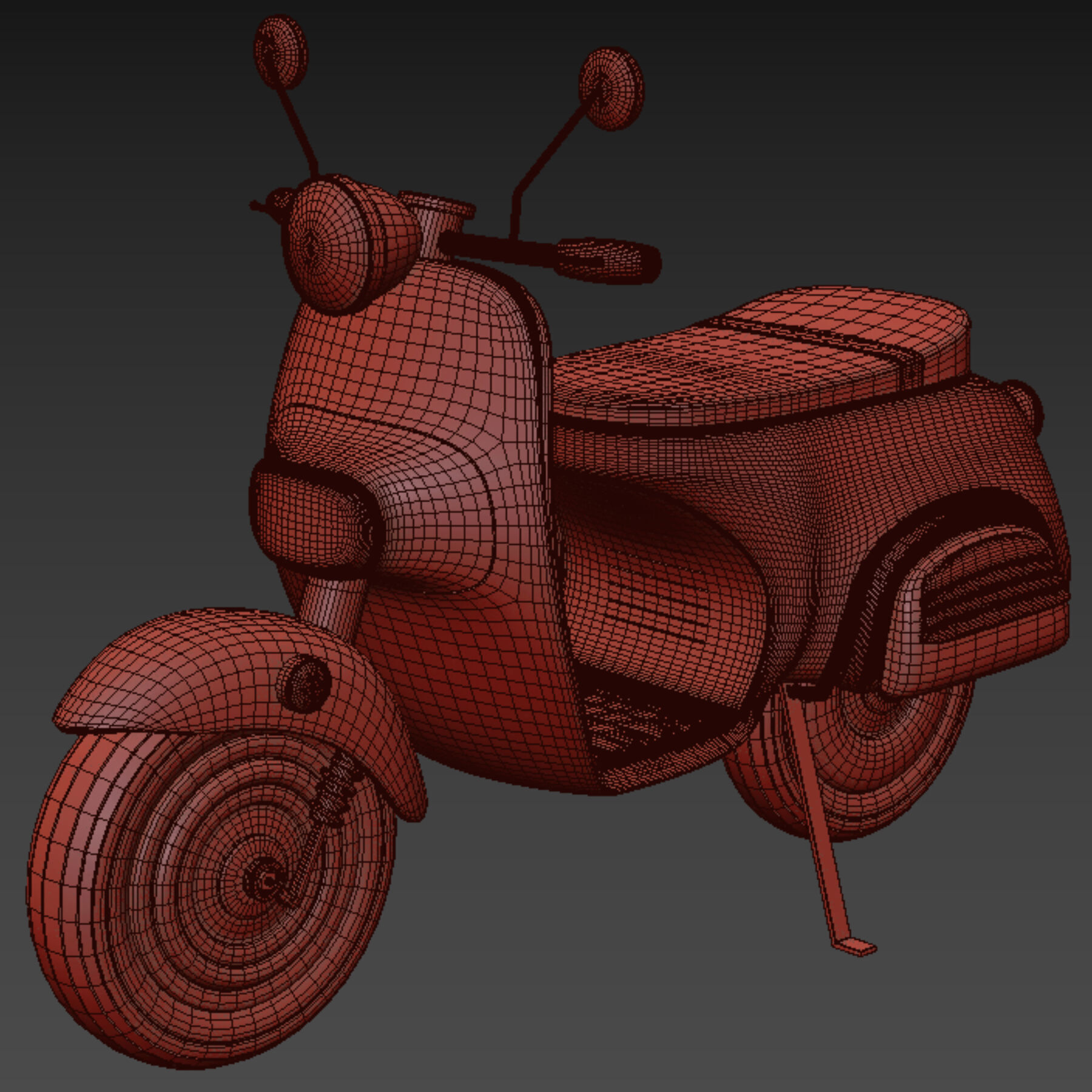 vespa motorcycle 3D model_3