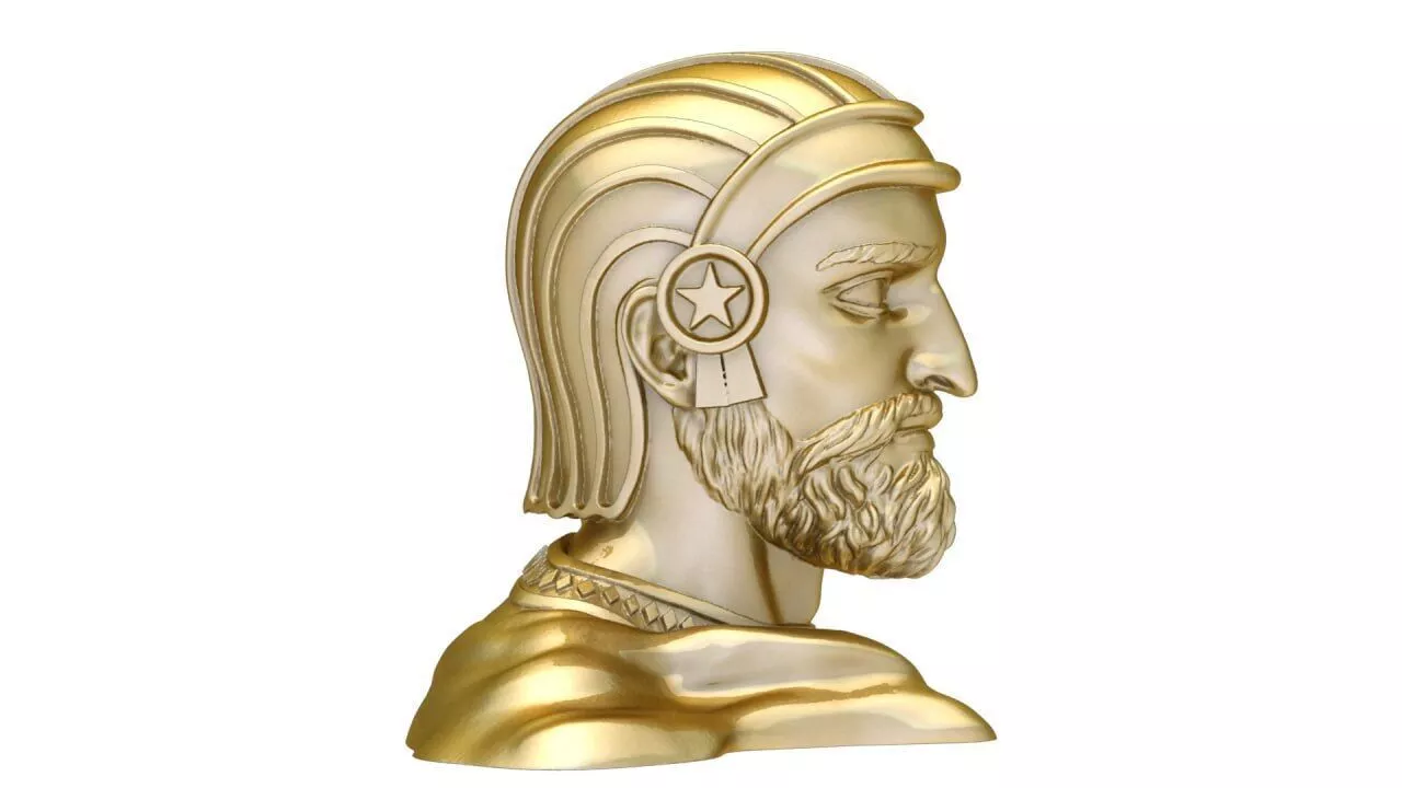 Head of big Cyrus statue 3D print model