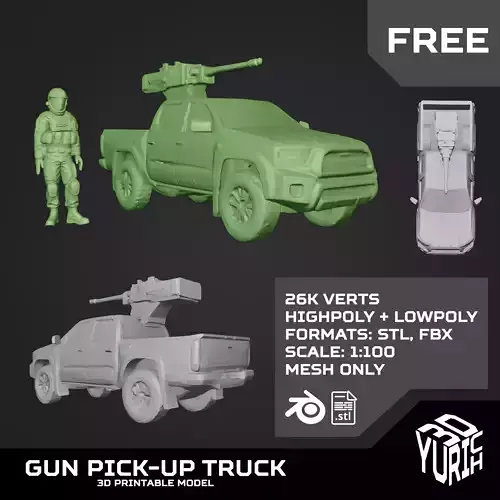 Gun Pick-Up Truck Free