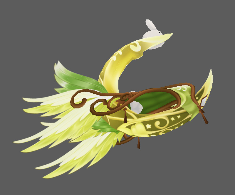 fairy flying chair lowpoly  Low-poly 3D model_1