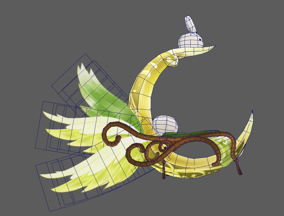 fairy flying chair lowpoly  Low-poly 3D model_3