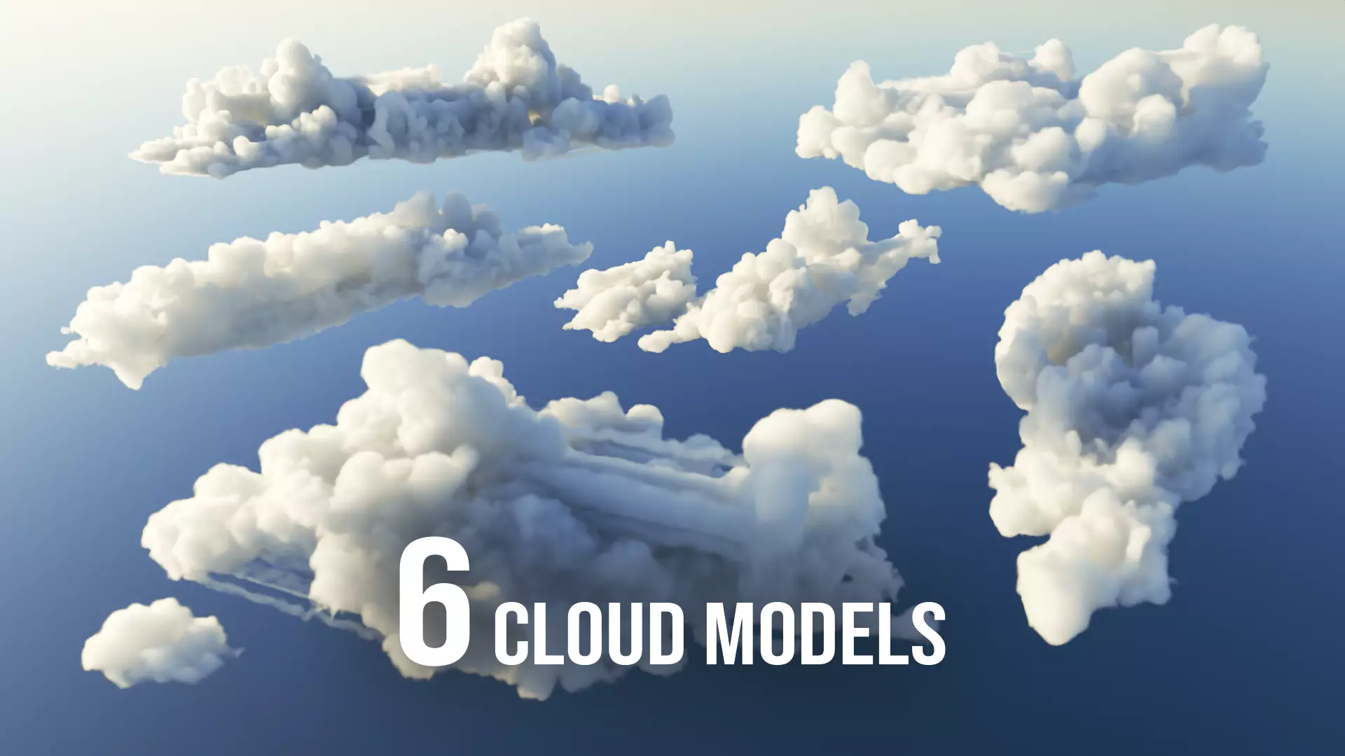 6 Realistic Volumetric Clouds Pack  3D model_0