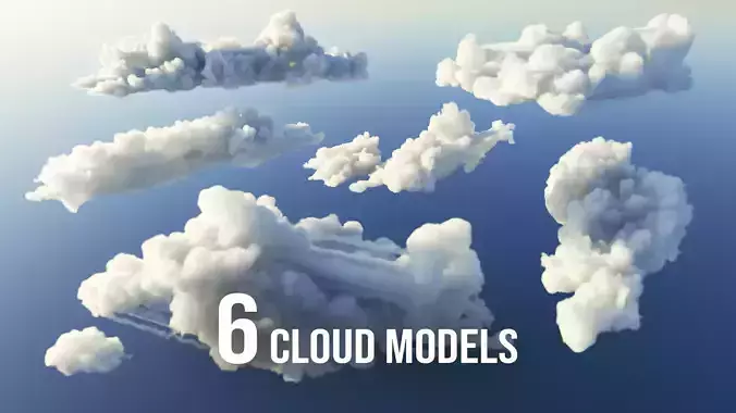 6 Realistic Volumetric Clouds Pack  3D model 6 Realistic Volumetric Clouds Pack  3D model