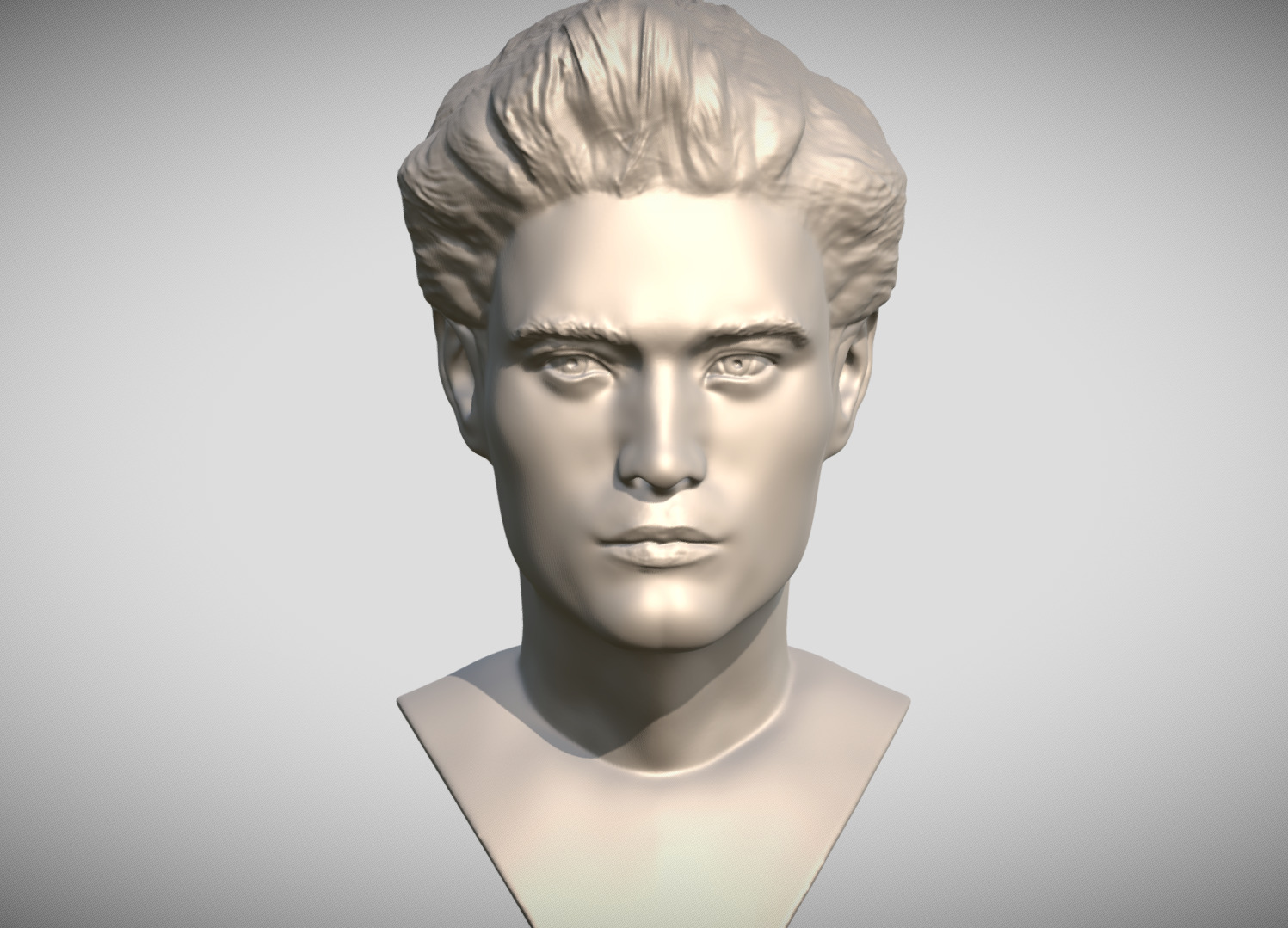 Edward Cullen Twilight Robert Pattinson bust 3D print model_1