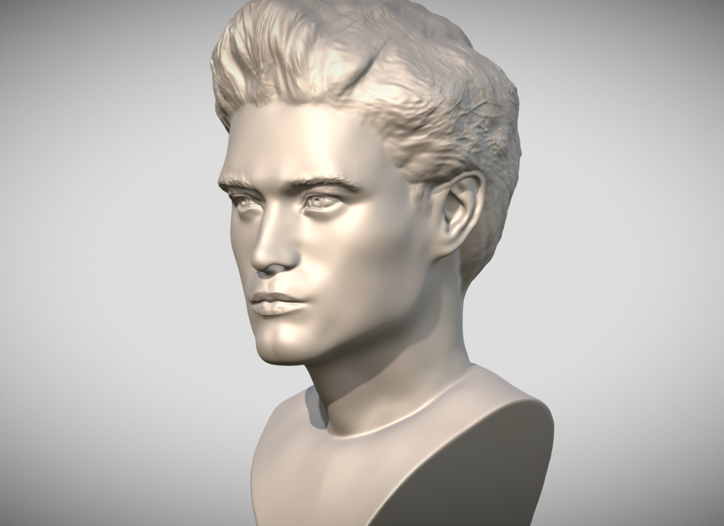 Edward Cullen Twilight Robert Pattinson bust 3D print model_9