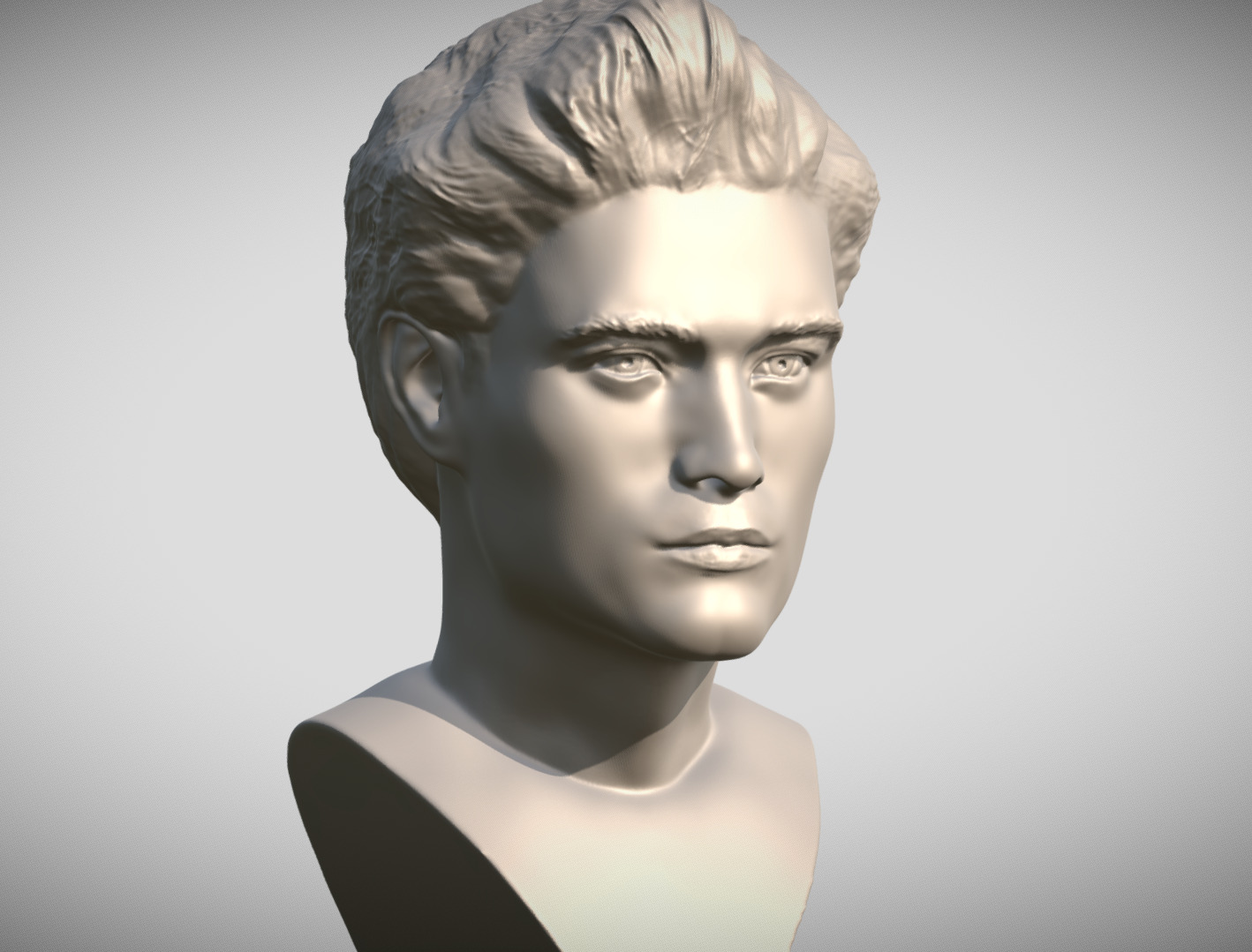 Edward Cullen Twilight Robert Pattinson bust 3D print model_2