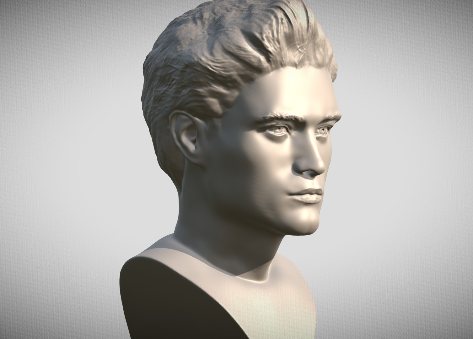 Edward Cullen Twilight Robert Pattinson bust 3D print model_3