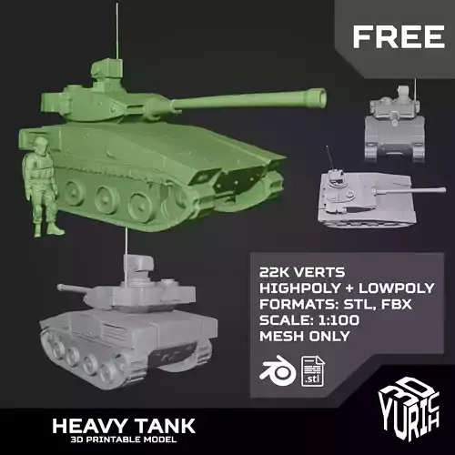 Heavy Tank Free Free 3D print model