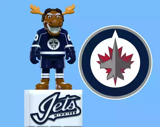 NHL - Winnipeg Jets mascot statue - decor