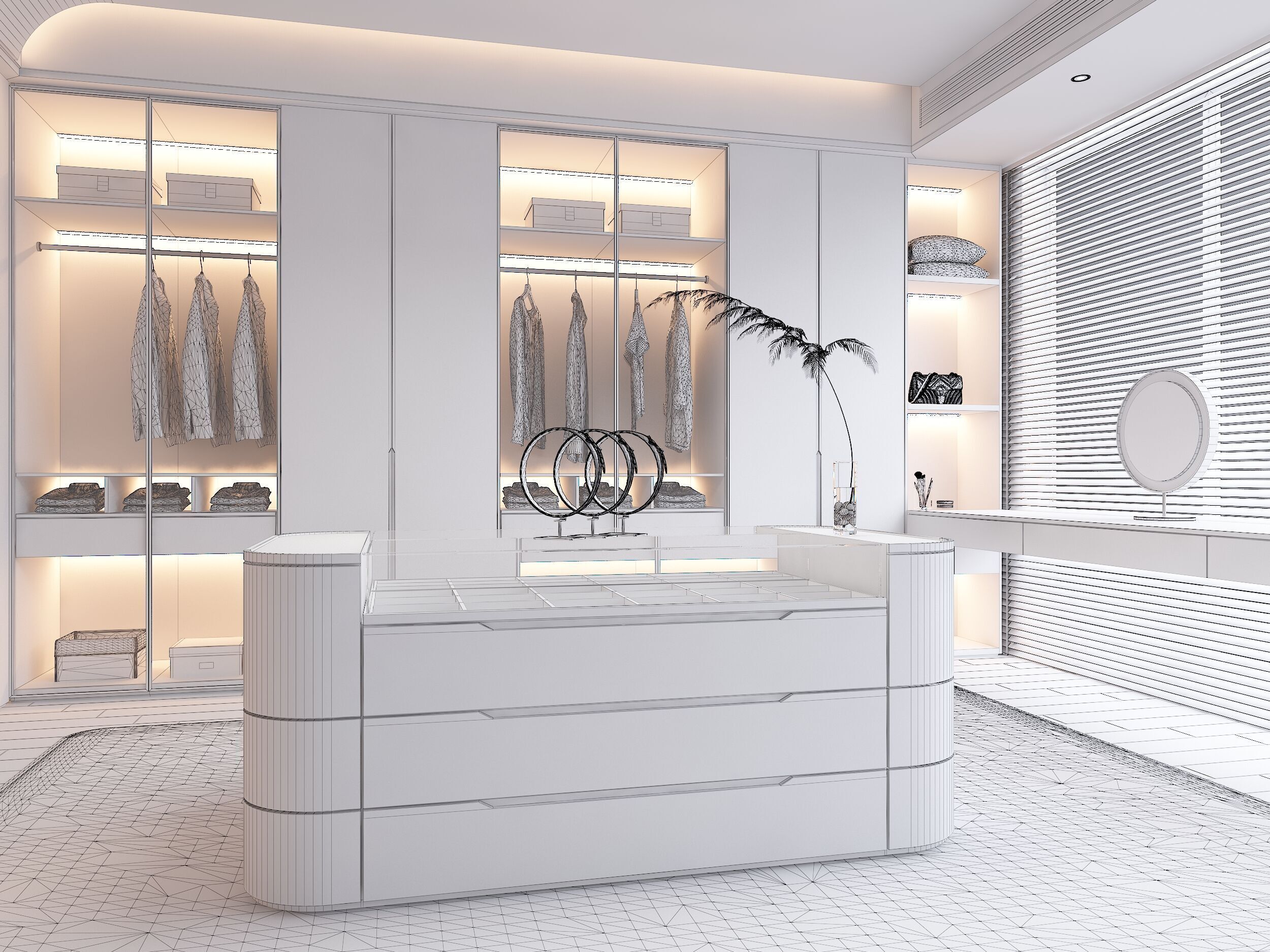 Cloakroom Dressing room 3D model_4