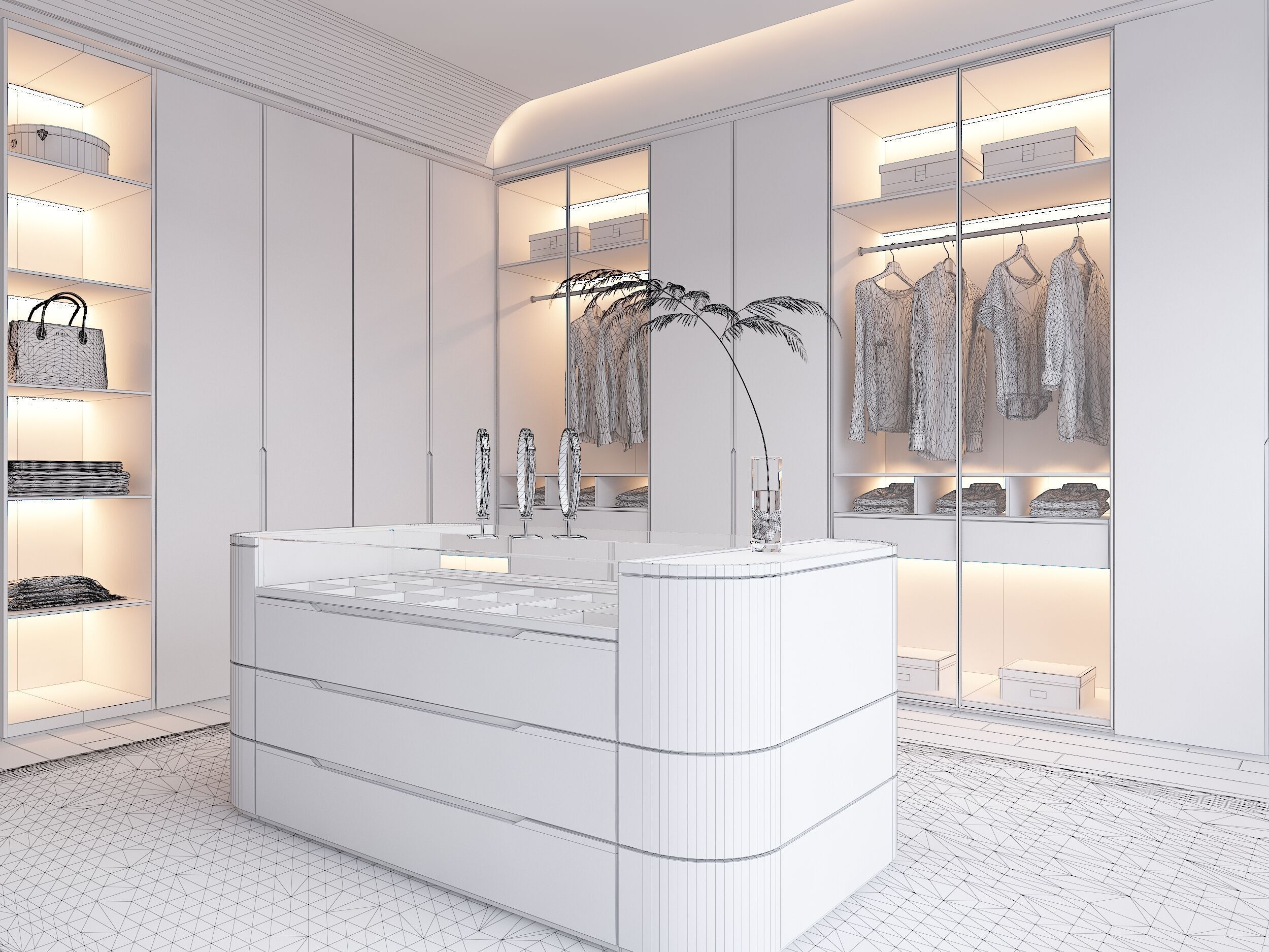 Cloakroom Dressing room 3D model_3