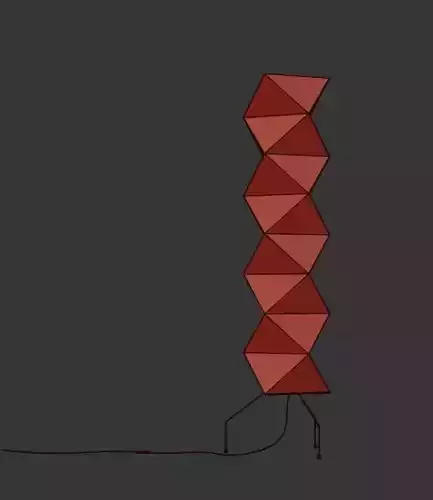 Akkari Floor Lamp Low-poly 3D model