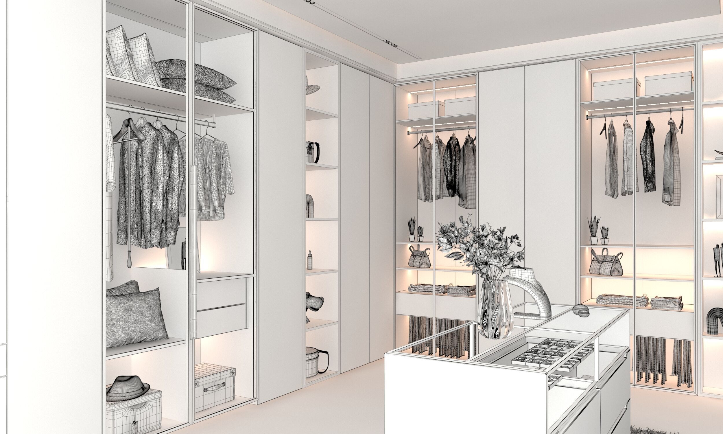 Cloakroom Dressing room 3D model_5