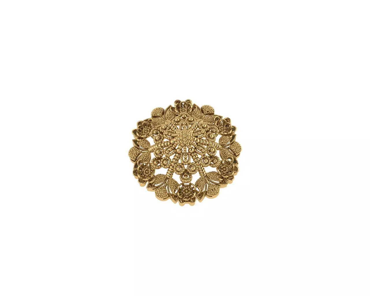 Filigree Nose Pin 3D print model_0