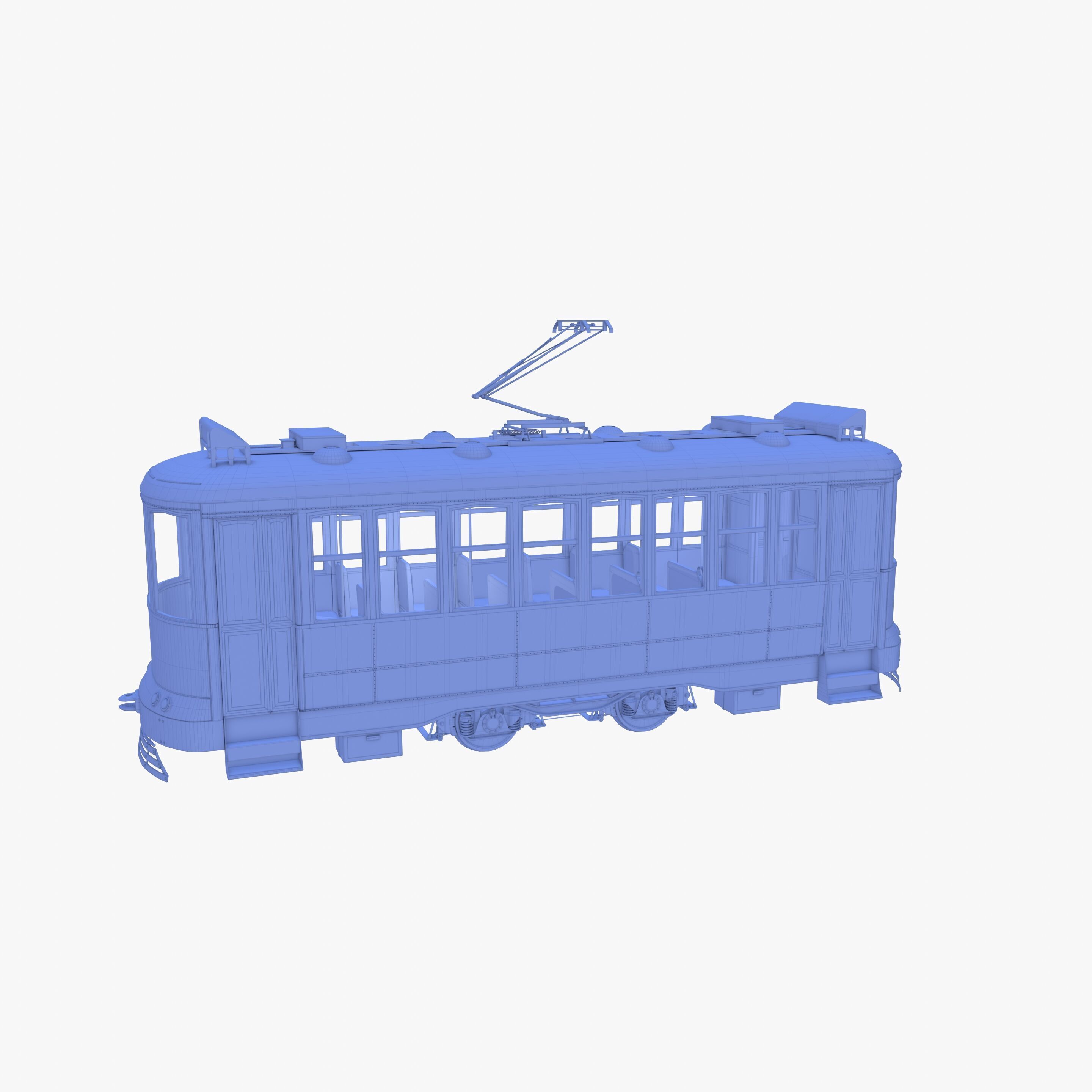 Historic tram V2 3D model_24