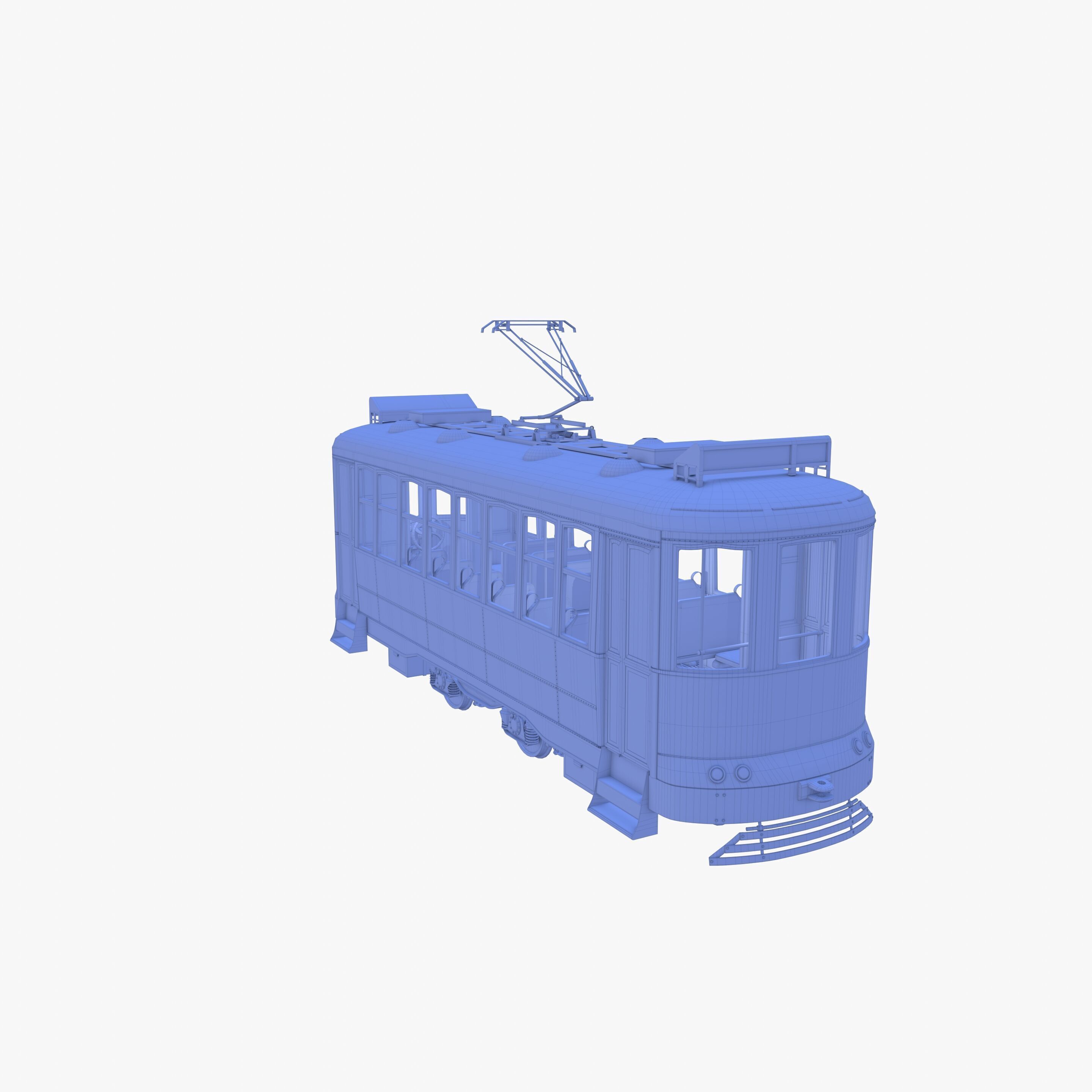 Historic tram V2 3D model_22