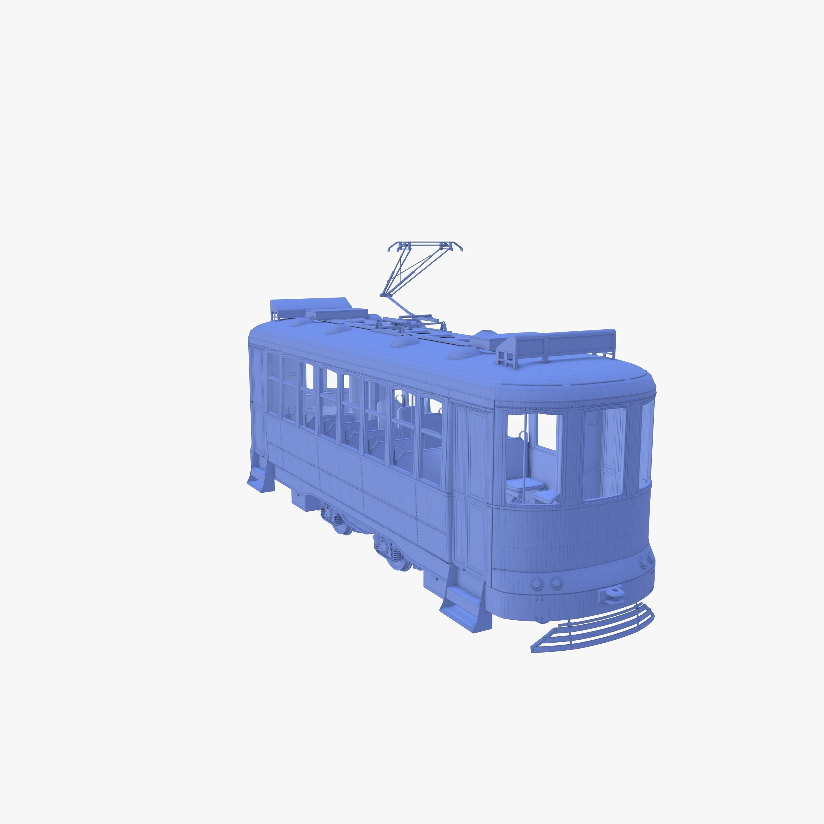 Historic tram V2 3D model_28