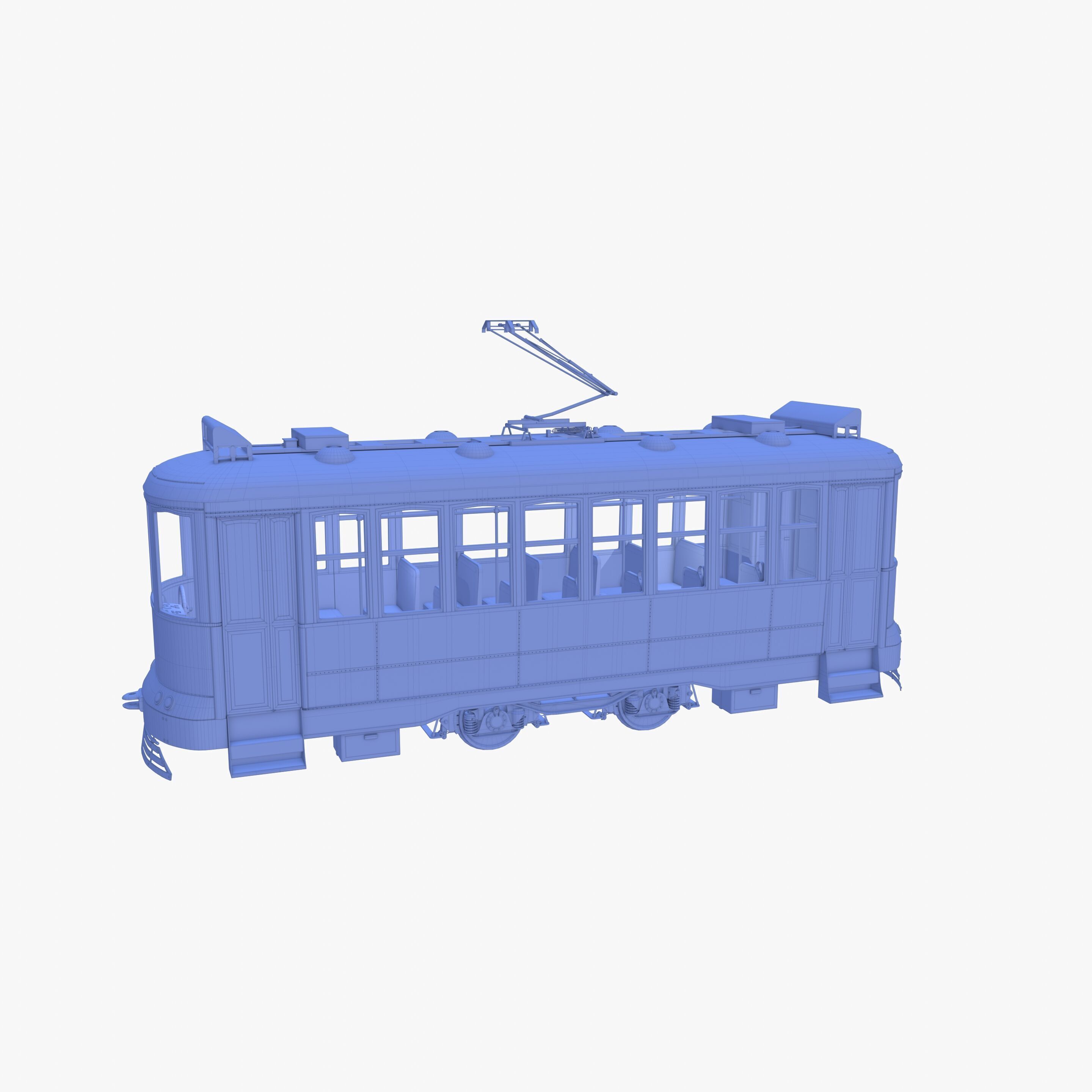 Historic tram V2 3D model_32
