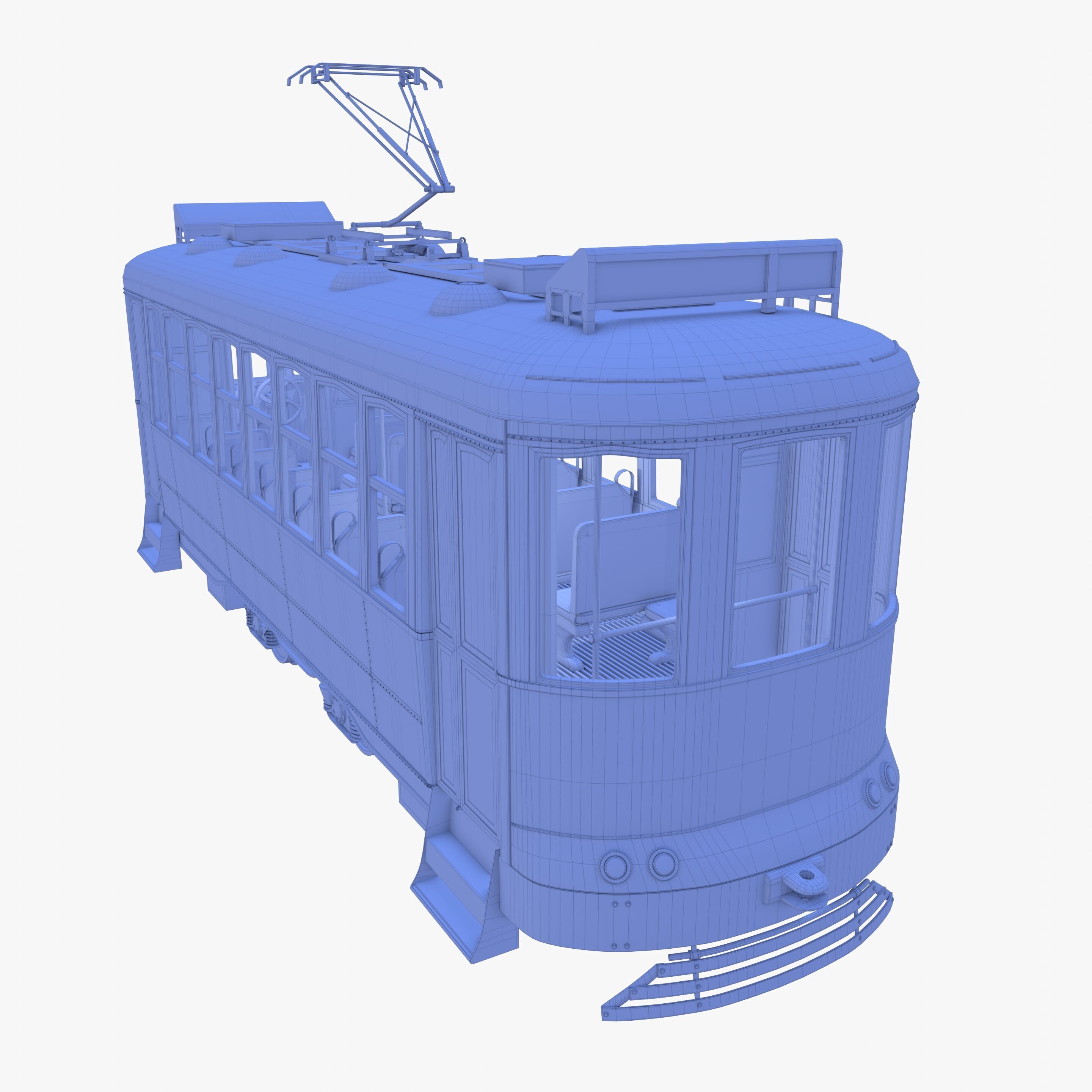 Historic tram V2 3D model_18