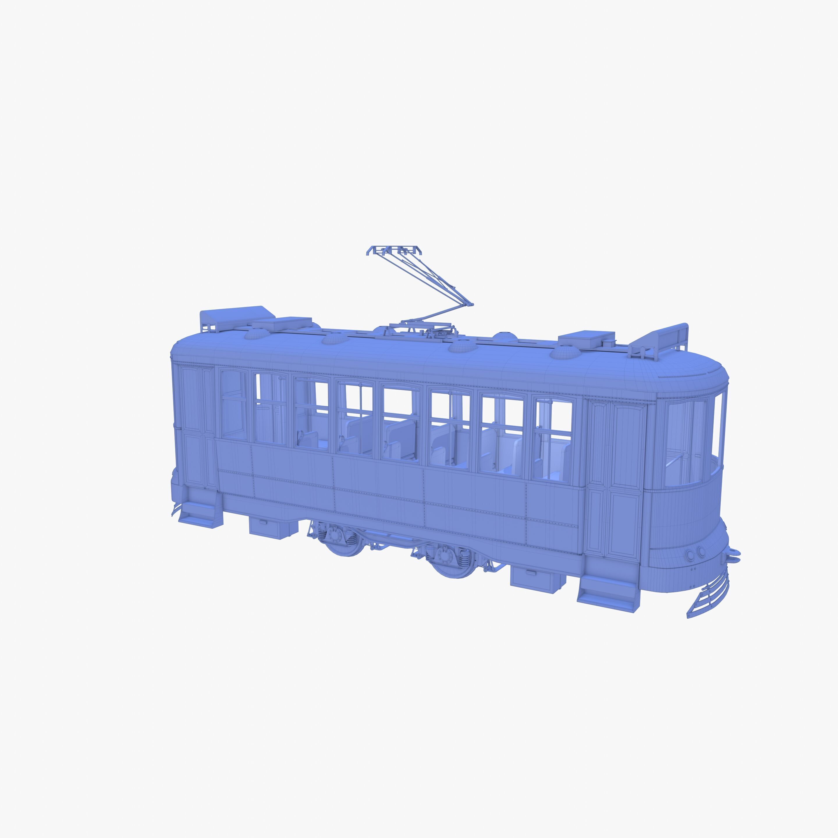 Historic tram V2 3D model_25