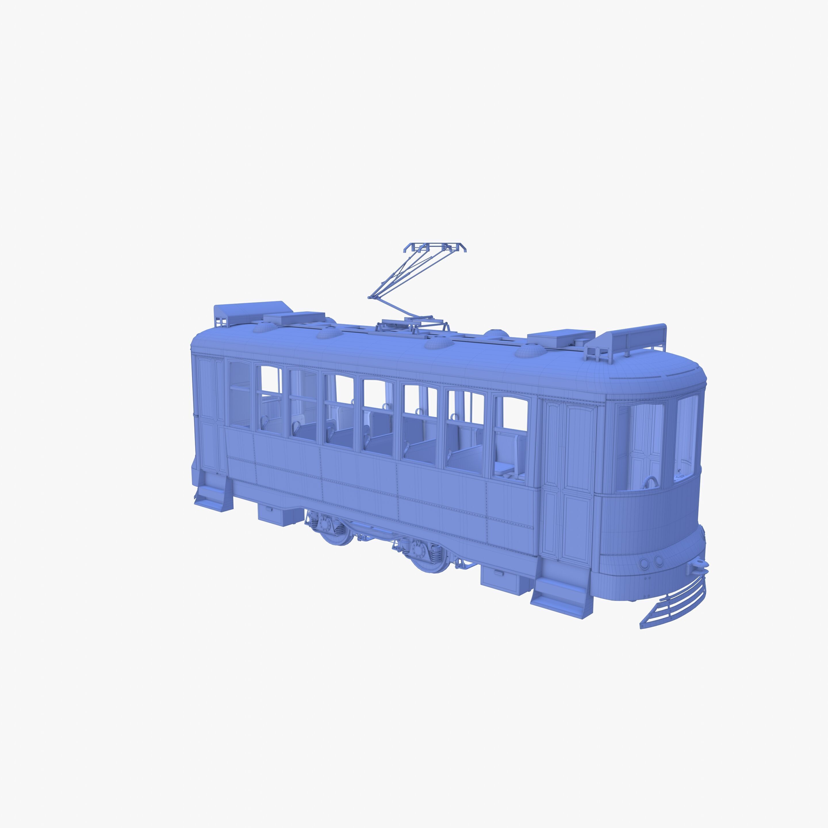 Historic tram V2 3D model_27