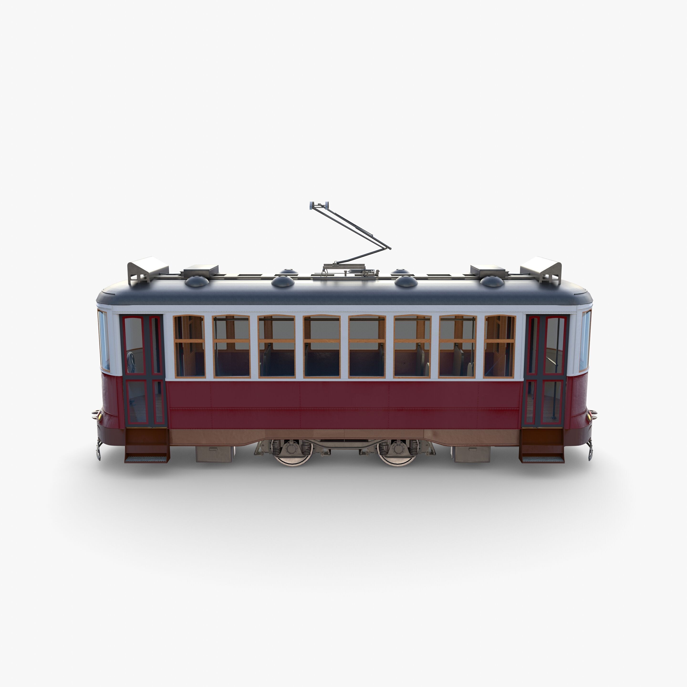 Historic tram V2 3D model_15