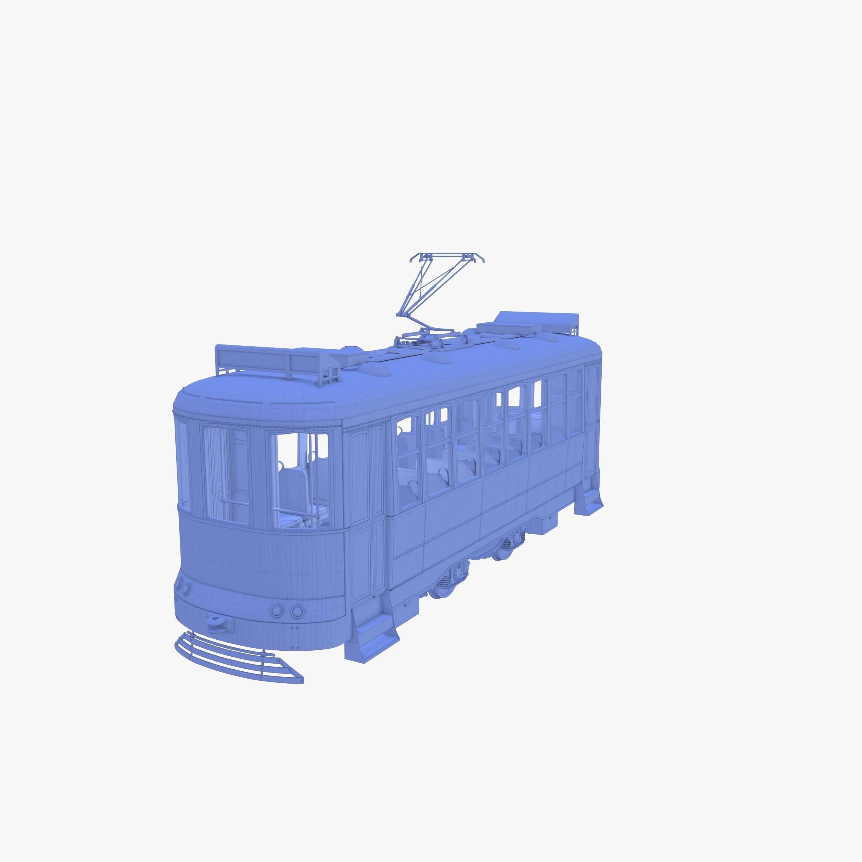 Historic tram V2 3D model_23
