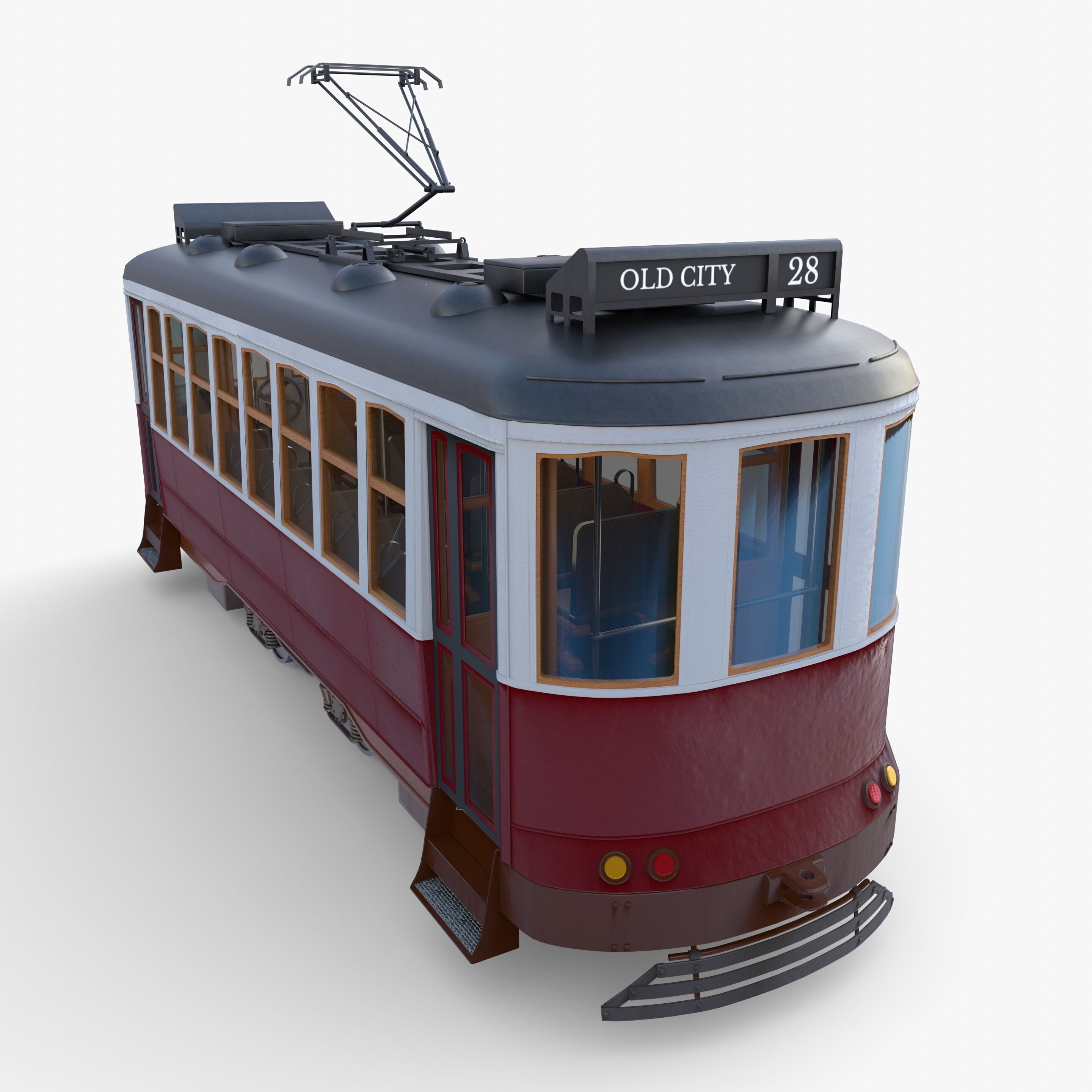 Historic tram V2 3D model_16
