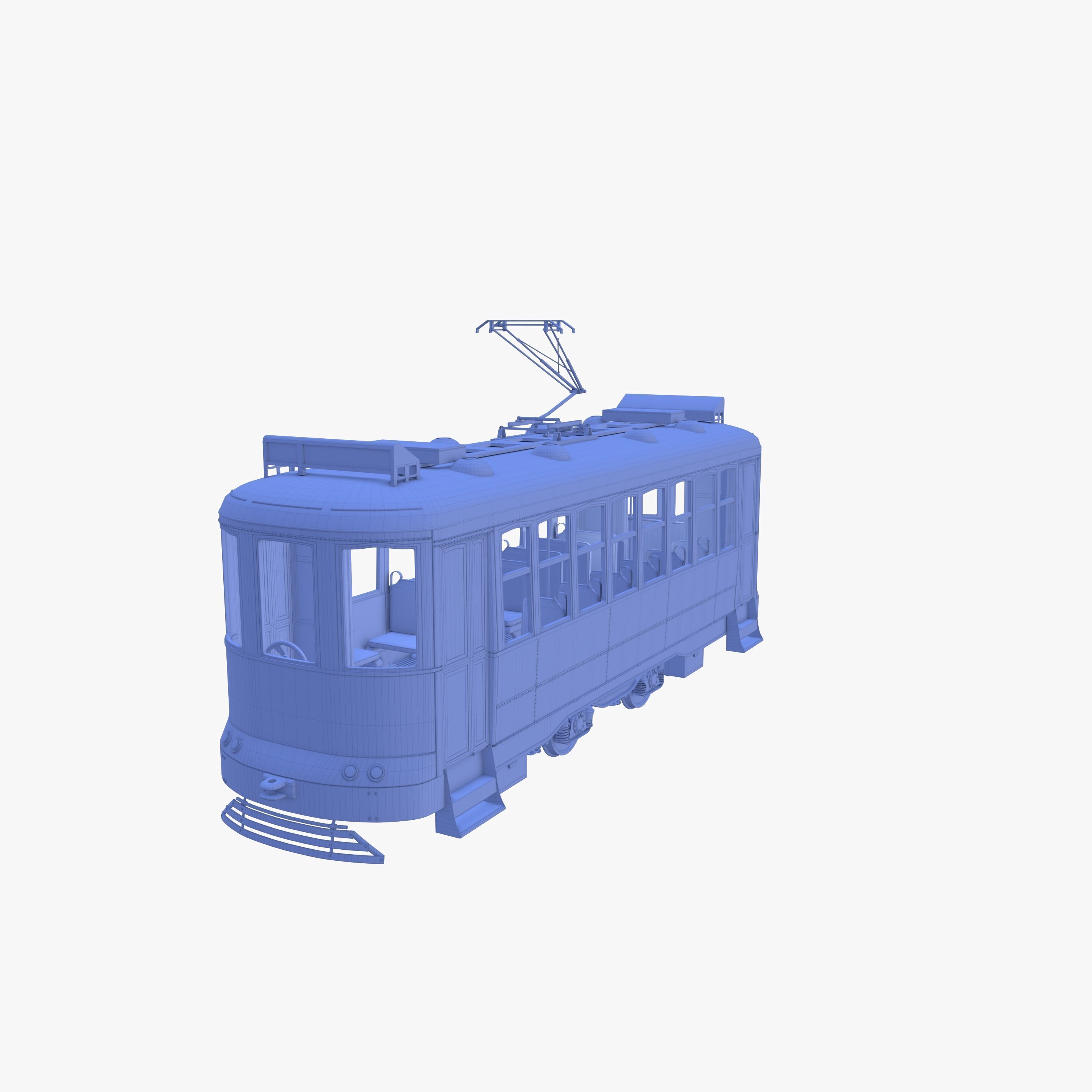 Historic tram V2 3D model_30