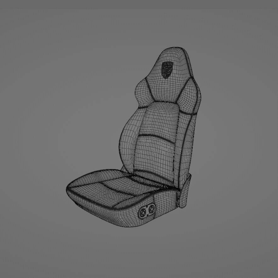 Porsche Seats 993 Turbo 3D print model_3