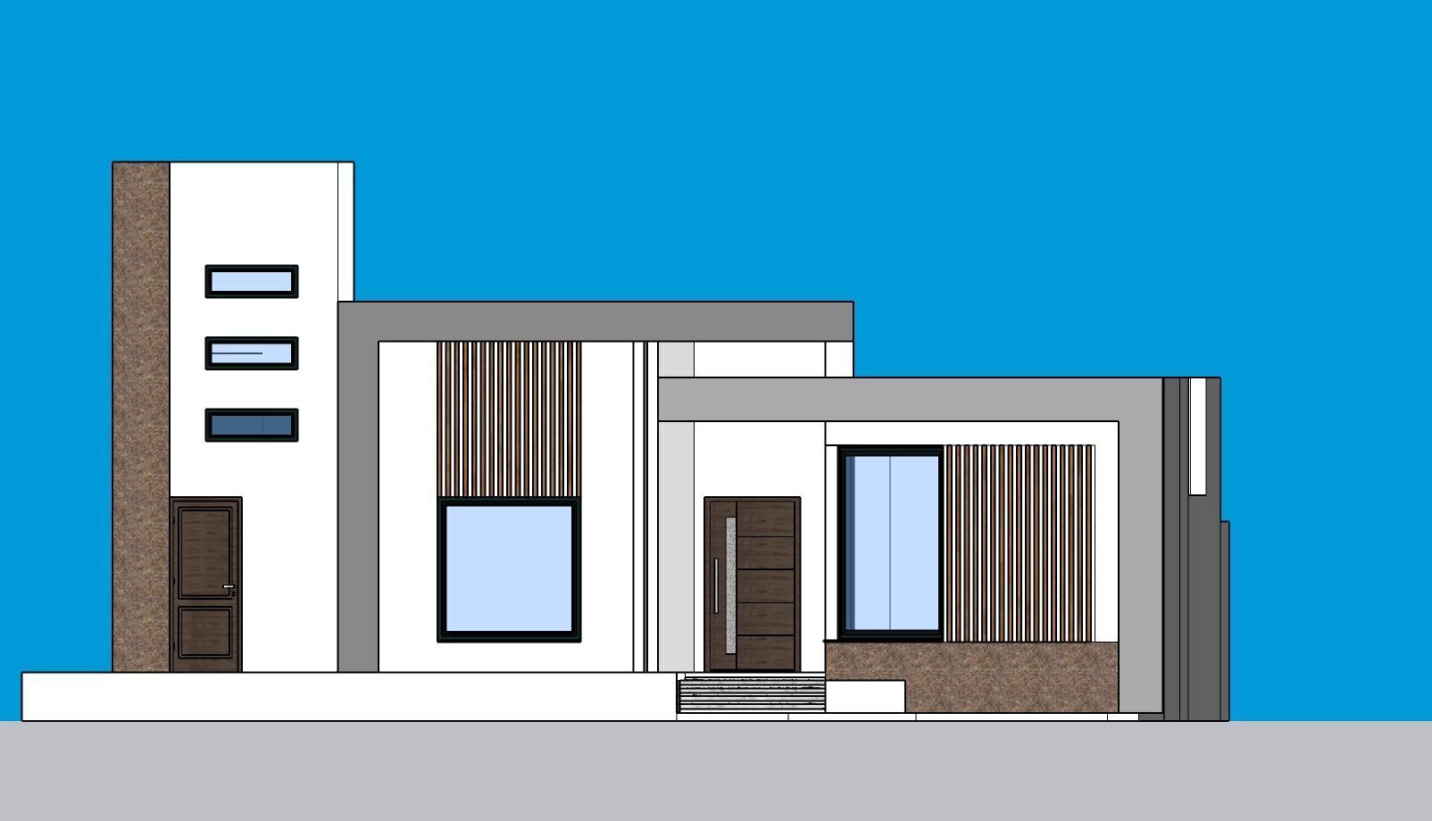modern minimalist residential project 3D model_2