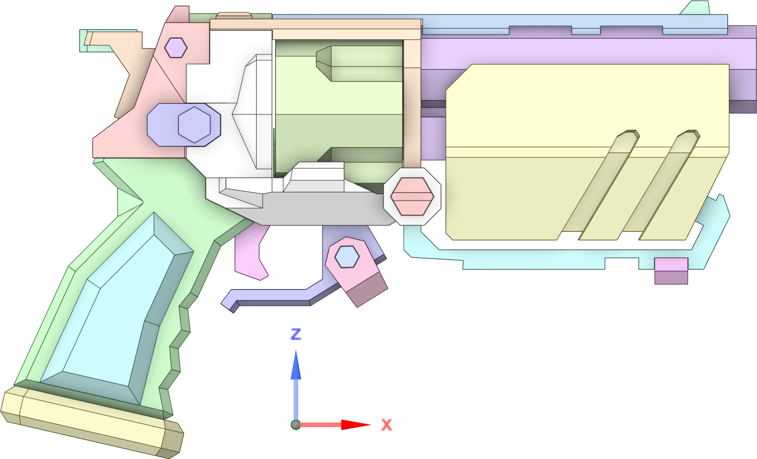 Deep Rock Galactic - Bulldog Heavy Revolver - Lifesize Prop 3D print model_5