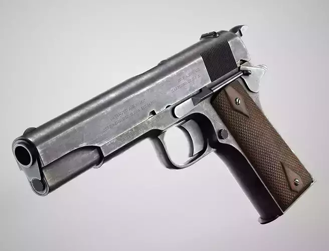 Colt M1911 Gun - Realistic 1911 Pistol Low-poly 3D model