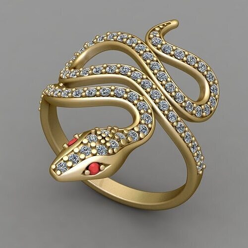 Antique Snake Ring  3D print model