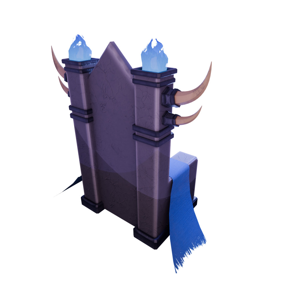 Throne Dark Fantasy Low-poly 3D model_3