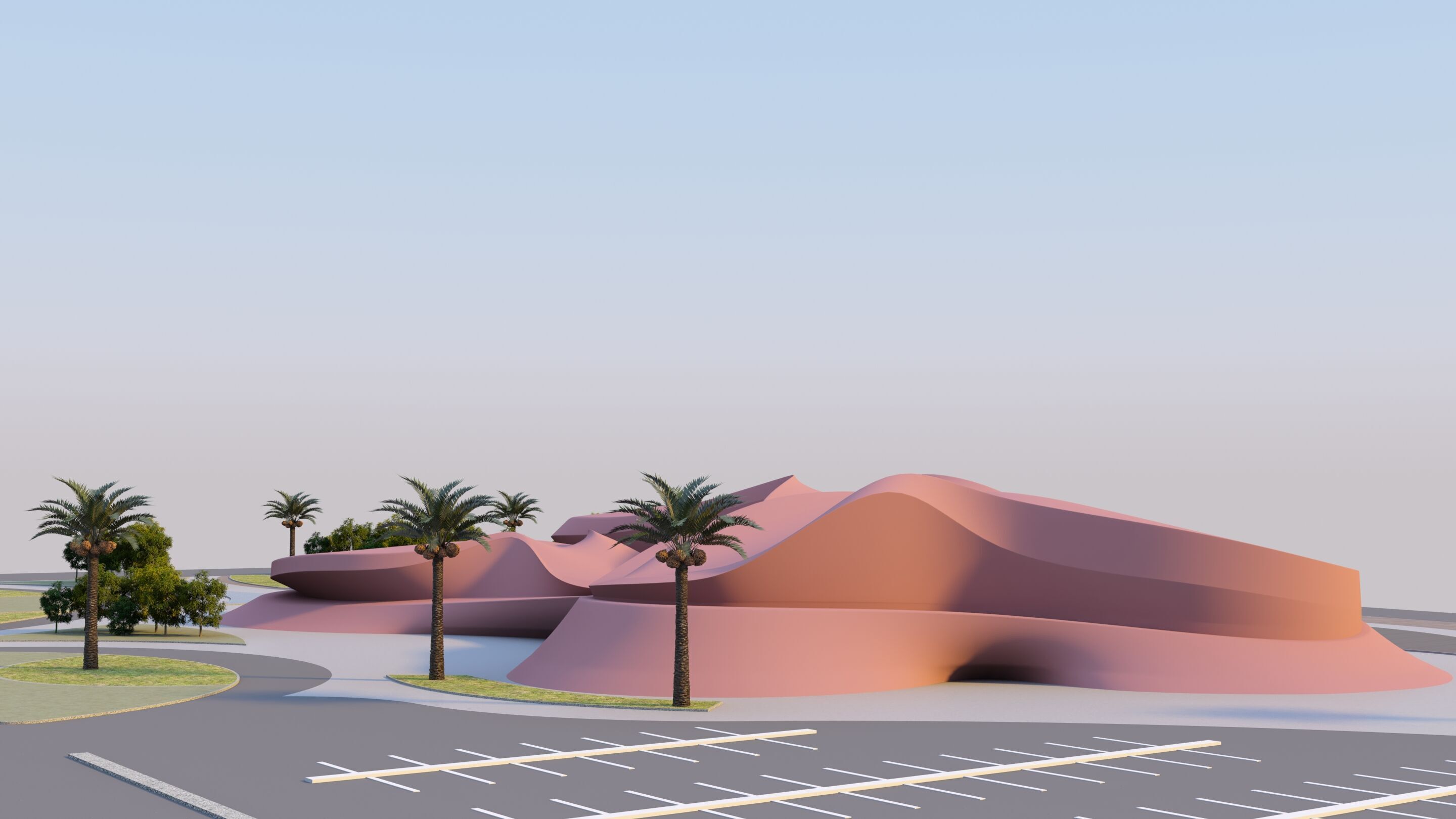 Water Museum  Futuristic building  3D model_16