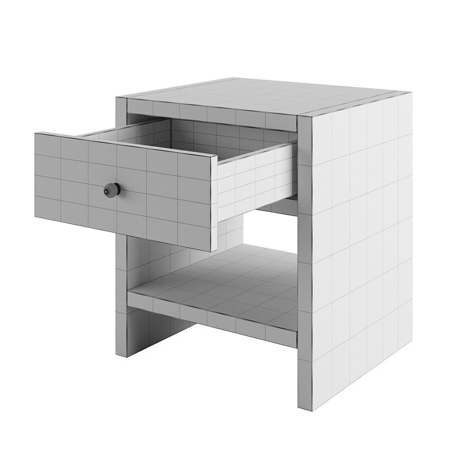 Wood Side Table Noveau Free 3D model_6